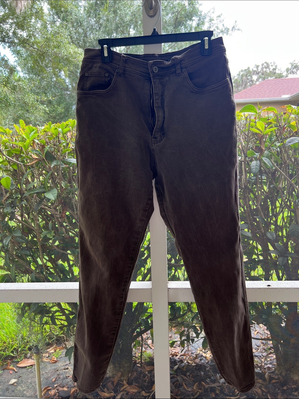 bill blass Brown Denim Jeans with Branded Button